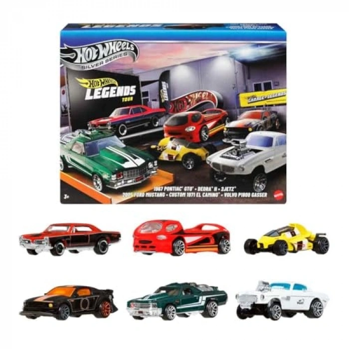 Metal Araba Seti, 1:64 Ölçekli 6lı Hot Wheels Araçları