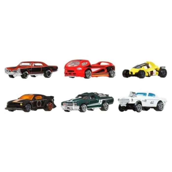 Metal Araba Seti, 1:64 Ölçekli 6lı Hot Wheels Araçları
