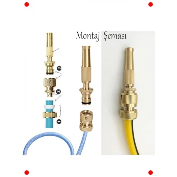 Metal Ayarlanabilir Sulama Başlığı | Bahçe & Araç