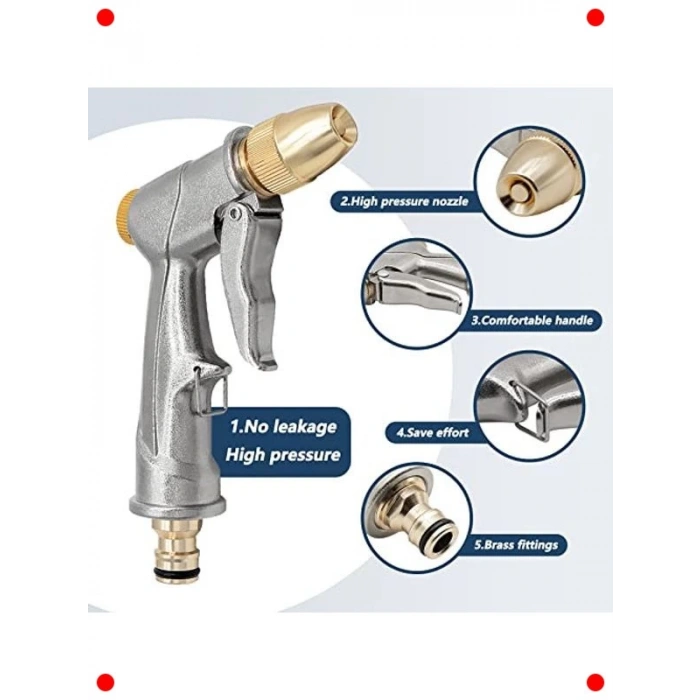 Metal Bahçe Püskürtme Tabancası - Yüksek Basınçlı El Duşu