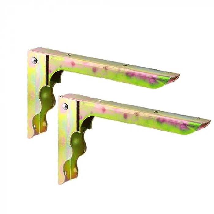 Metal Katlanır Raf Altı Ayağı, 18 x 10 cm, 2 Adet Set