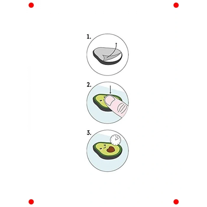 Metal Klips Seti - Avokado ve Panda Temalı (10 Adet)
