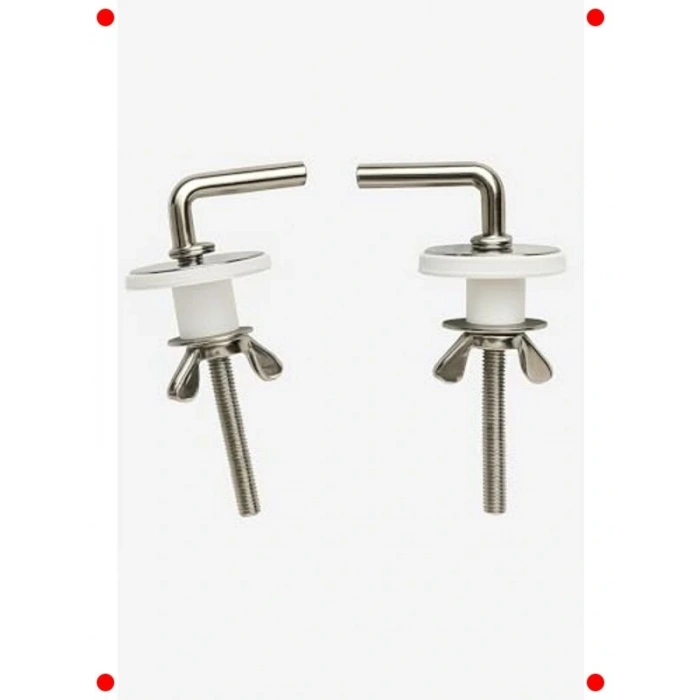 Metal Klozet Kapak Menteşe Seti - Krom Kaplama