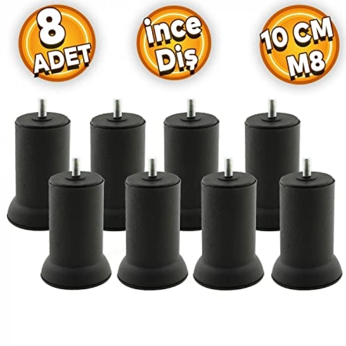 Metal Koltuk Destek Ayağı, 10 cm, 8 ADET Set
