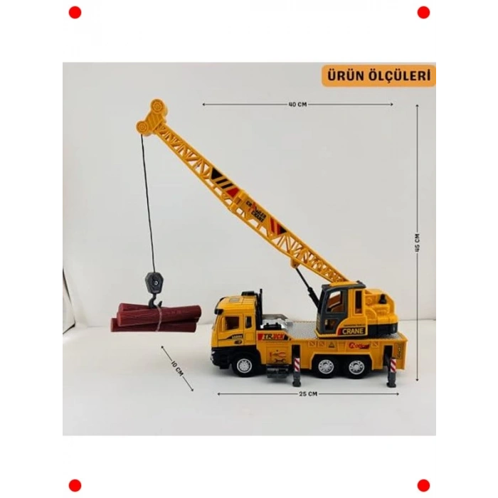 Metal Kule Vinç Oyuncak Işıklı Sesli 30 cm