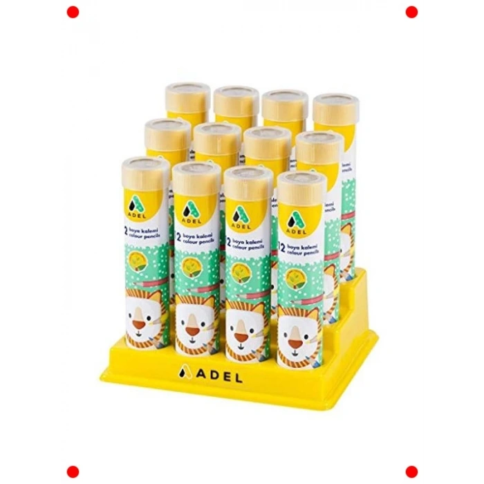 Metal Tüp Kuru Boya Kalemi - 12 Canlı Renk Seti