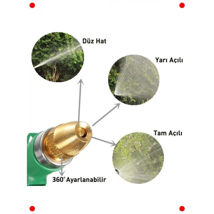 Metal Uçlu Otomatik Ayarlı Sulama Tabancası 1/2