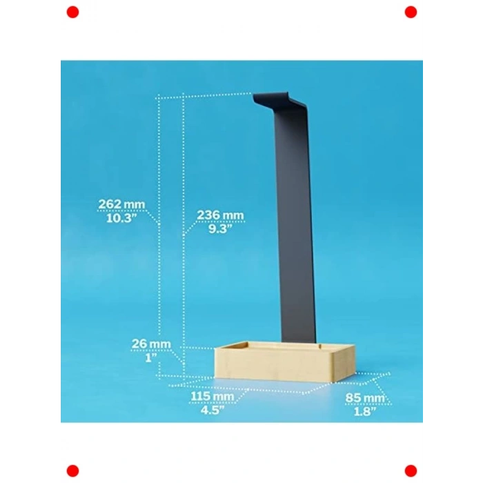 Metal ve Bambu Kulaklık Standı Düzenleyici