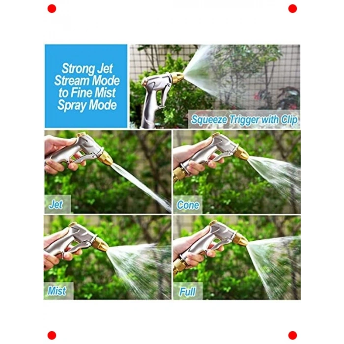 Metal Yüksek Basınçlı Bahçe Hortumu Püskürtücü