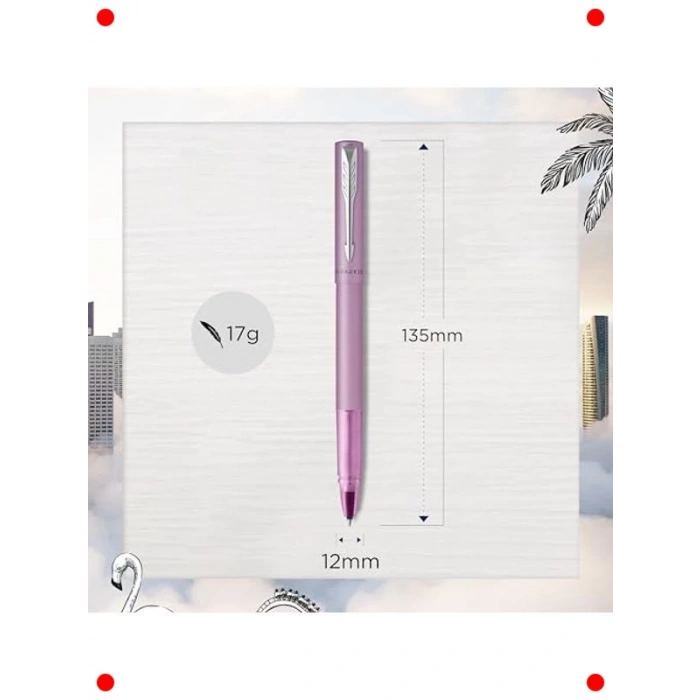 Metalik Lila Tükenmez Kalem - Hediye Kutulu