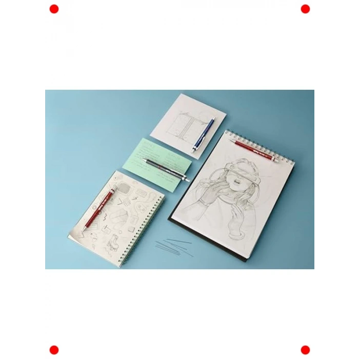 Metalik Mavi Mekanizmalı Versatil Kalem (0.7 mm)