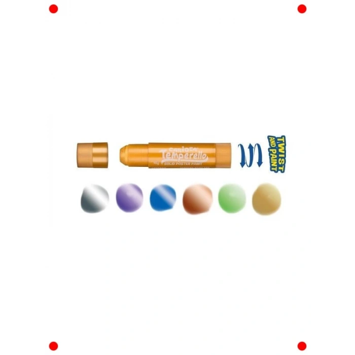 Metalik Poster Boyama Kalemi Seti (6lı)