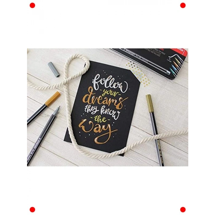 Metalik Yeşil Keçe Uçlu Sanat Kalemi