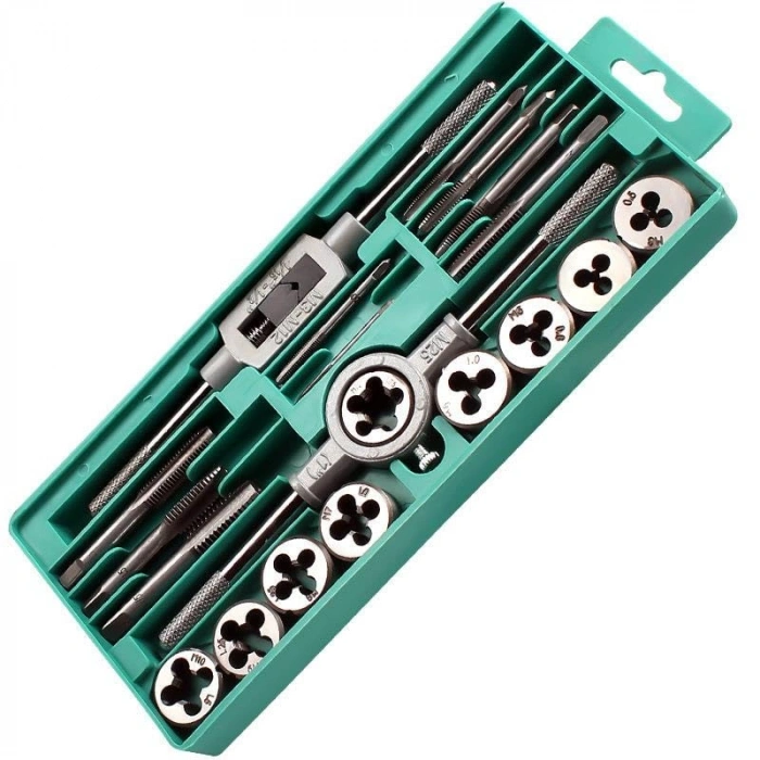 Metrik klavuz pafta seti, 20 parça, M3-M12