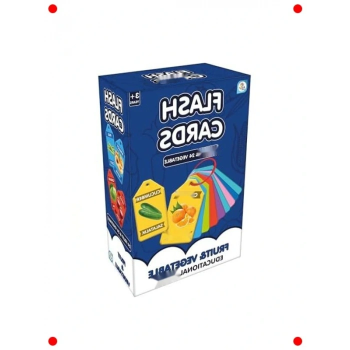 Meyve Sebze Eğitim Kartları Çift Dilli (48 Adet)