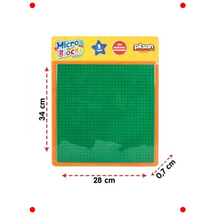 Micro Blok Yapım Seti Oyun Tablası - Açık Gri