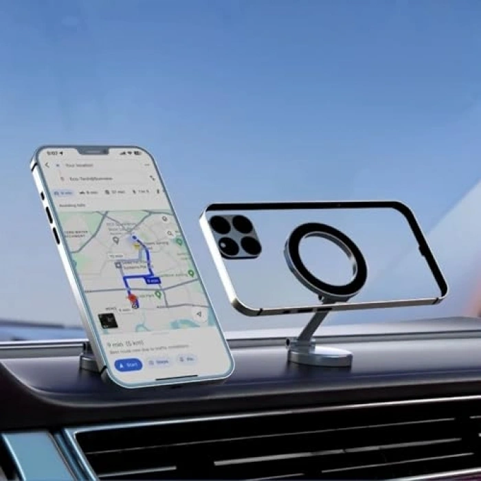 Mıknatıslı Araç Telefon Tutucu, 360 Derece Dönebilen Esnek Yapı