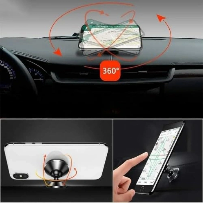 Mıknatıslı Telefon Tutucu, 360 Derece Dönebilir Araç İçi