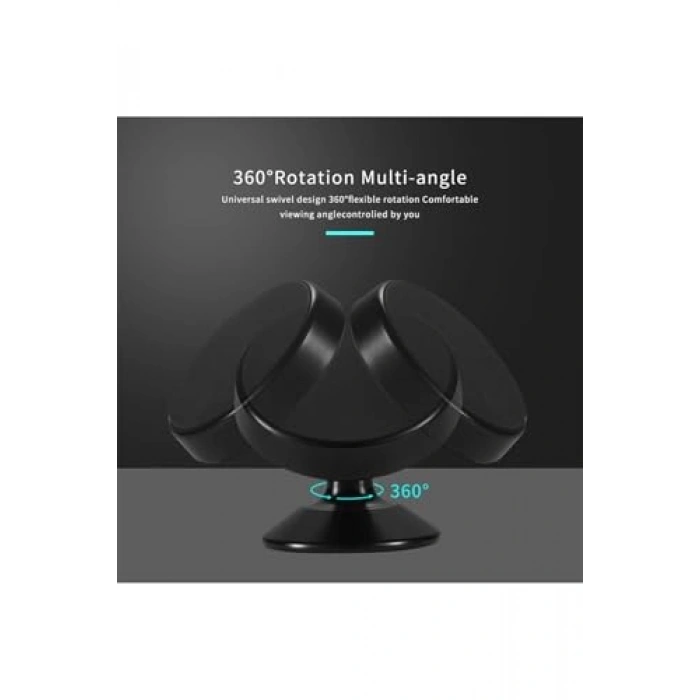 Mıknatıslı Telefon Tutucu, Dönebilen Başlık, Araç ve Masaüstü İçin