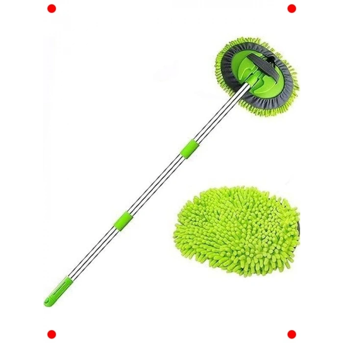Mikrofiber Uzun Saplı Araç Temizleme Fırçası Seti