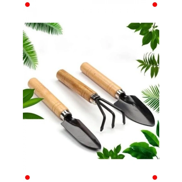 Mini Ahşap Bahçe Hobi Seti (3 Adet)