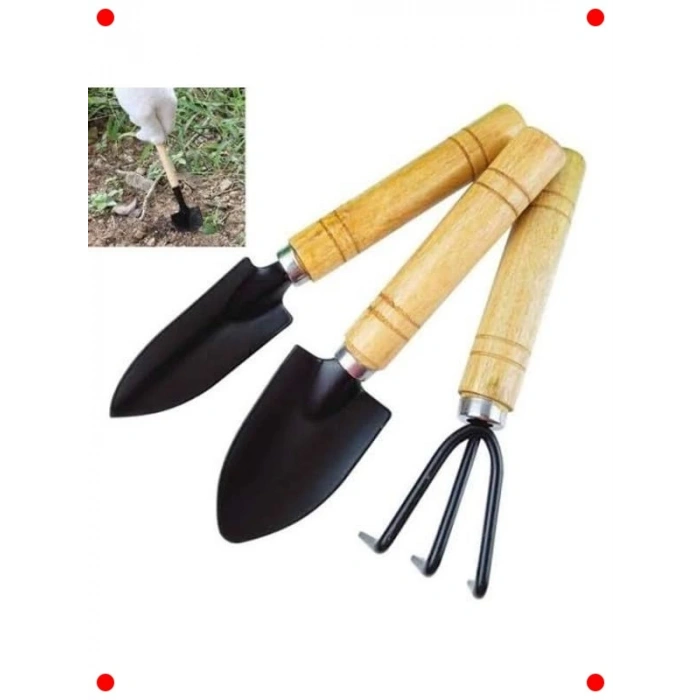 Mini Ahşap Bahçe Hobi Seti (3 Adet)