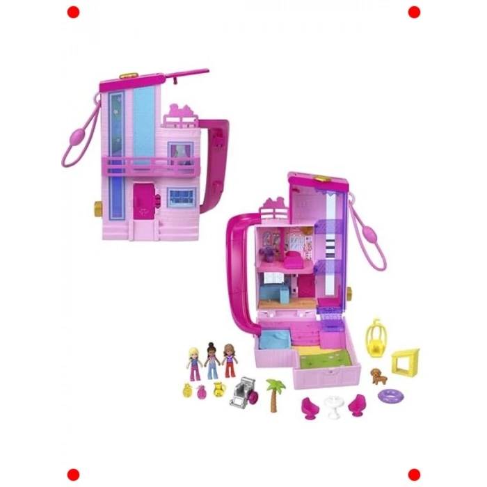 Mini Bebek Evi Oyun Seti - 3 Bebek ve Aksesuarlı