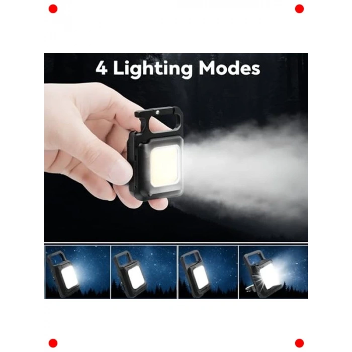 Mini COB LED Anahtarlık Fener - Mıknatıslı