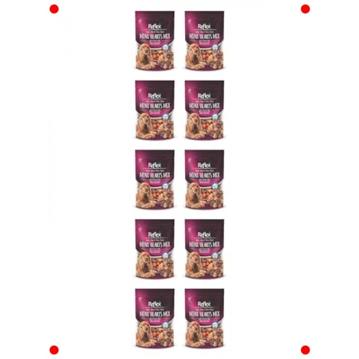Mini Kalp Şekilli Yumuşak Köpek Ödülleri (10 x 150 gr)