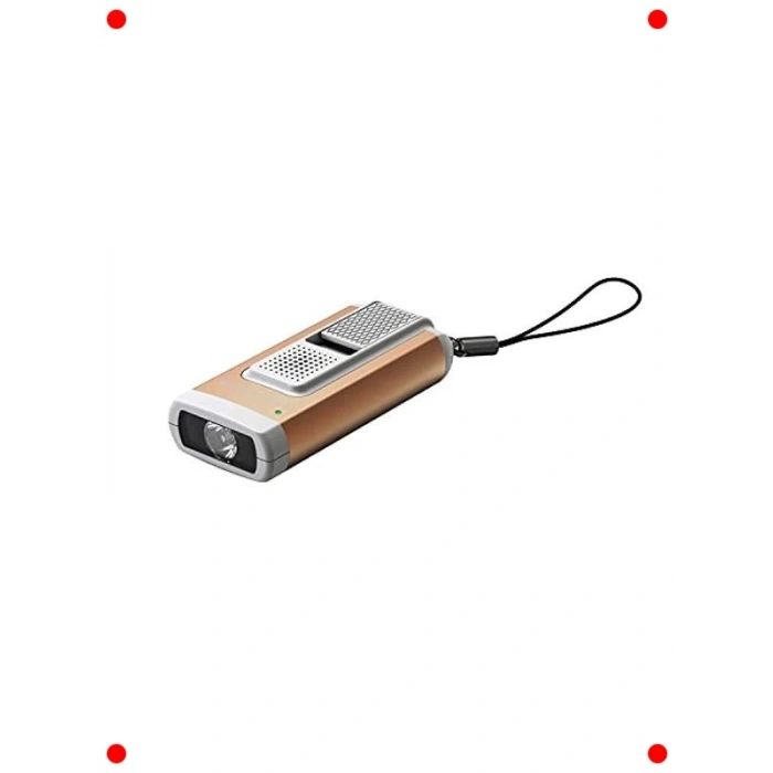 Mini Şarjlı Güvenlik Feneri - Altın Renk