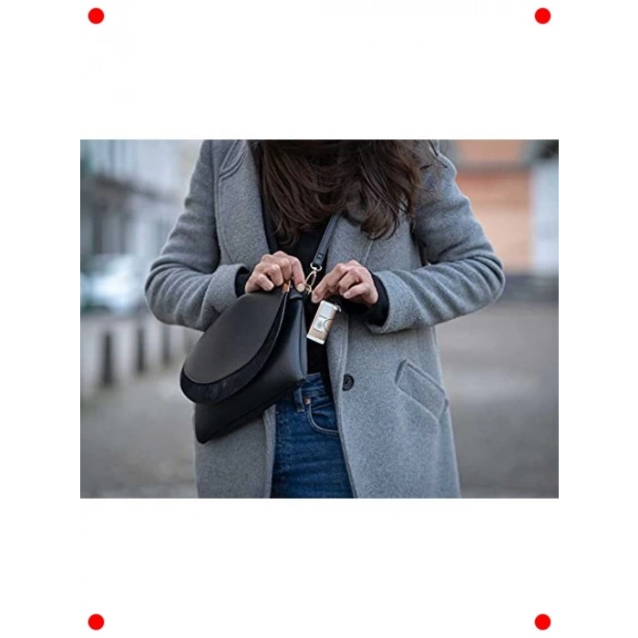 Mini Şarjlı Güvenlik Feneri - Altın Renk