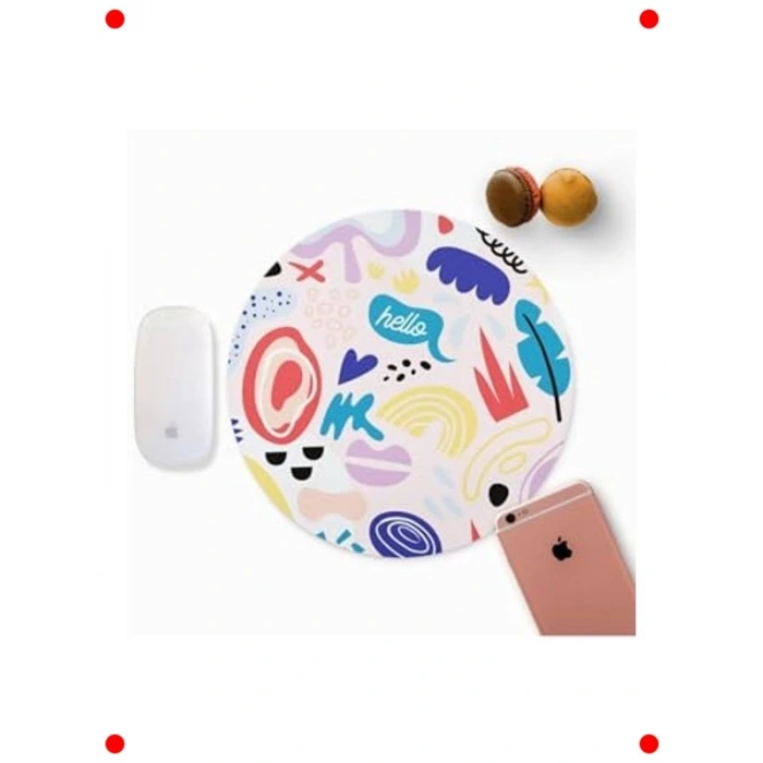 Minimal Renkli Yuvarlak Mouse Pad - Fare Altlığı