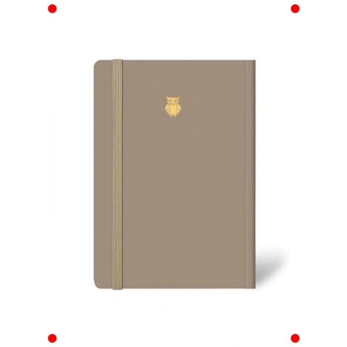 Minimalist Çizgili Defter, Vizon Rengi, 17x24cm