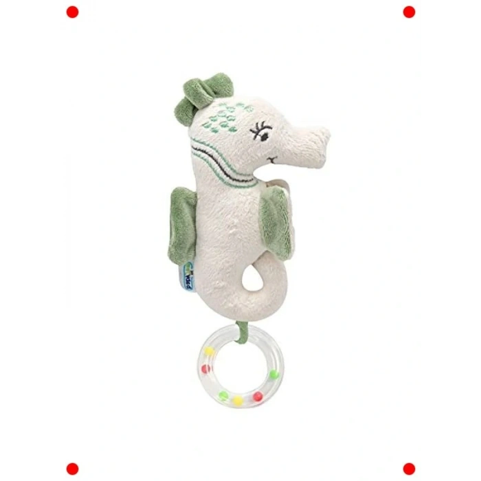 Mint Renkli Çıngıraklı Deniz Atı Oyuncak