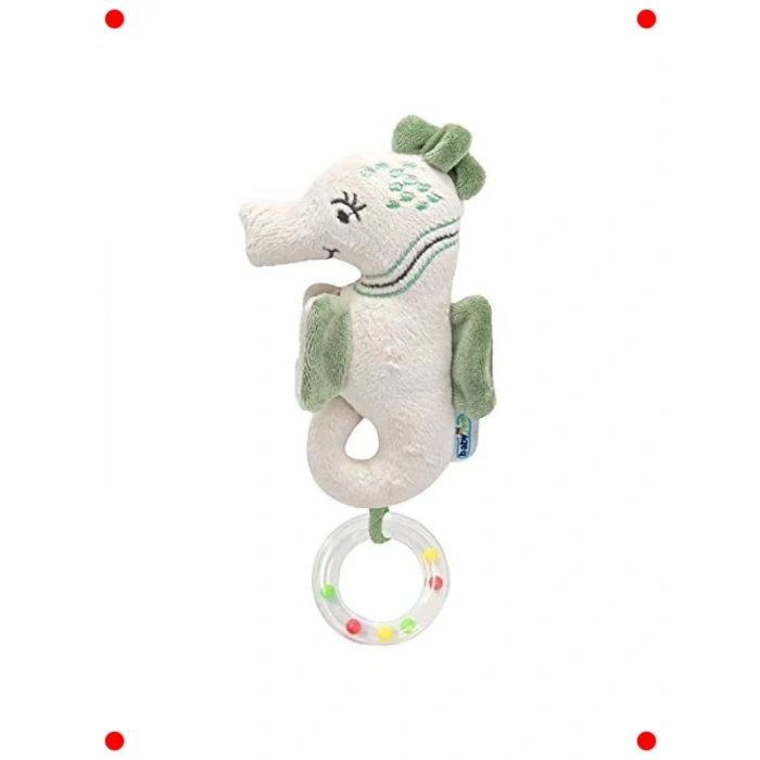 Mint Renkli Çıngıraklı Deniz Atı Oyuncak