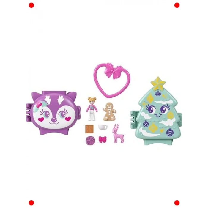 Minyatür Yılbaşı Oyun Seti - Bebek, Aksesuar ve Evcil Hayvan