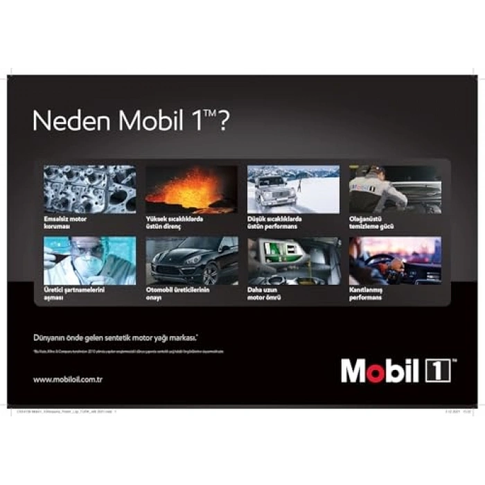 Mobil 1 0W20 Motor Yağı, 1 L