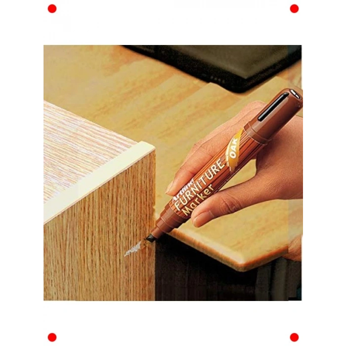 Mobilya Rötuş Markörü, Kesik Uç (2,0-5,0 mm), Huş Rengi