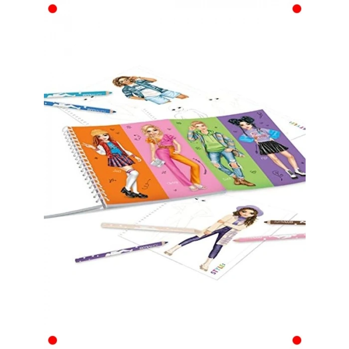Moda Tasarım Eskiz Kitabı ve Boyama Seti