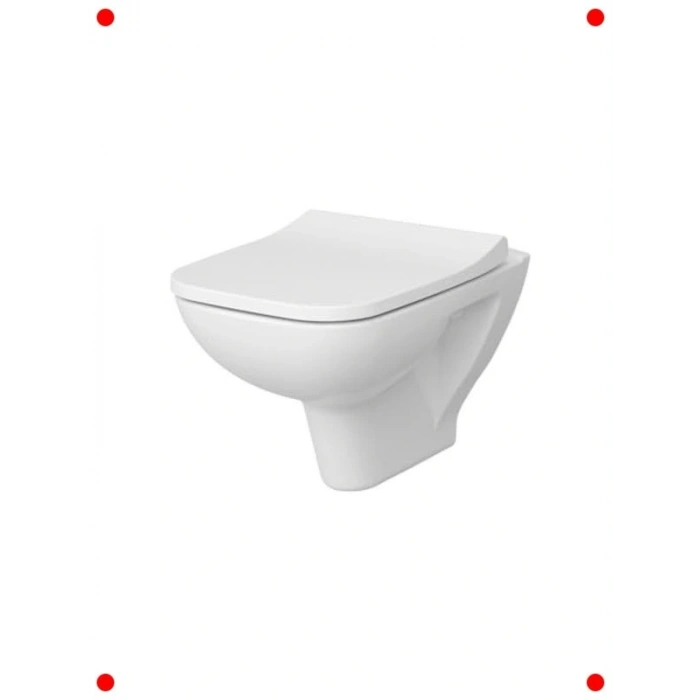 Modern Asma Klozet, Kare Tasarım, Beyaz, 52 cm
