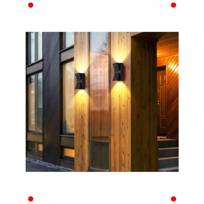 Modern Çift Yönlü LED Duvar Apliği (İç/Dış Mekan)