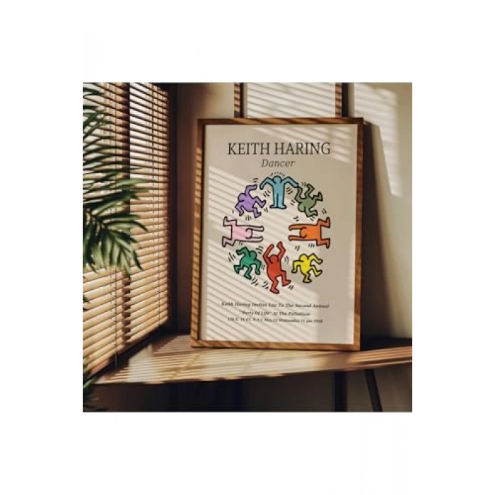Modern Dektif Çerçevesiz Poster, 40x50 cm Keith Haring Teması