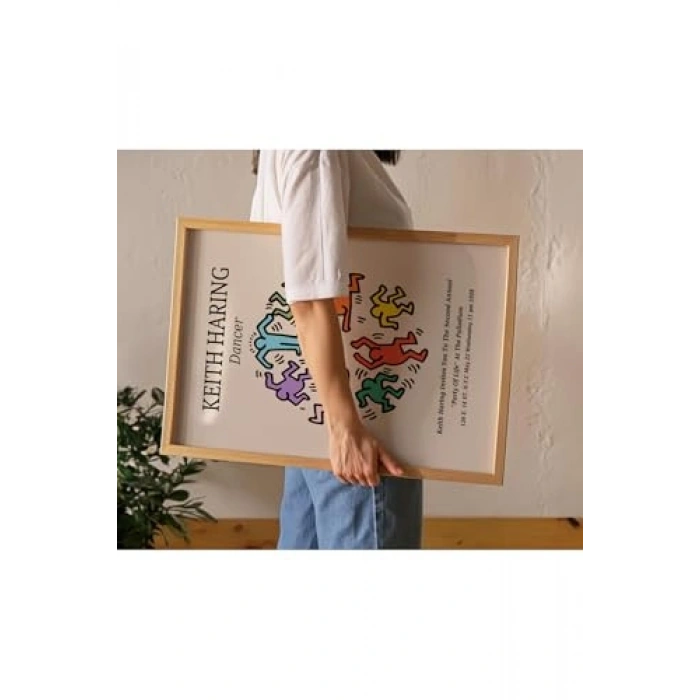 Modern Dektif Çerçevesiz Poster, 40x50 cm Keith Haring Teması