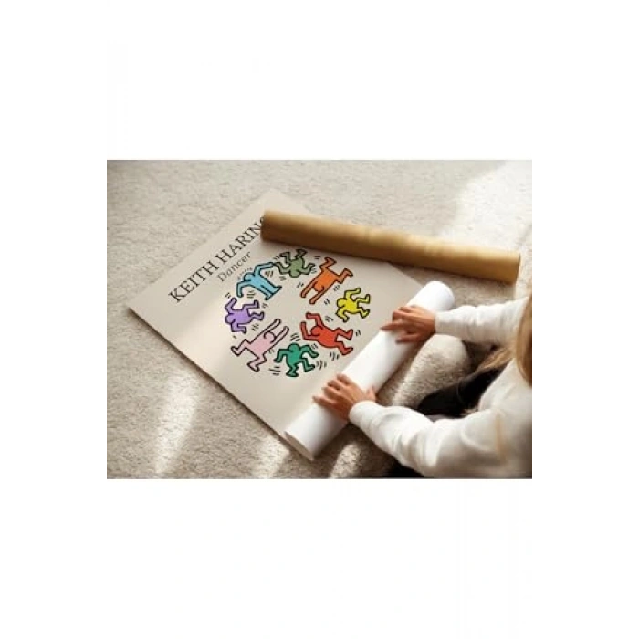 Modern Dektif Çerçevesiz Poster, 40x50 cm Keith Haring Teması