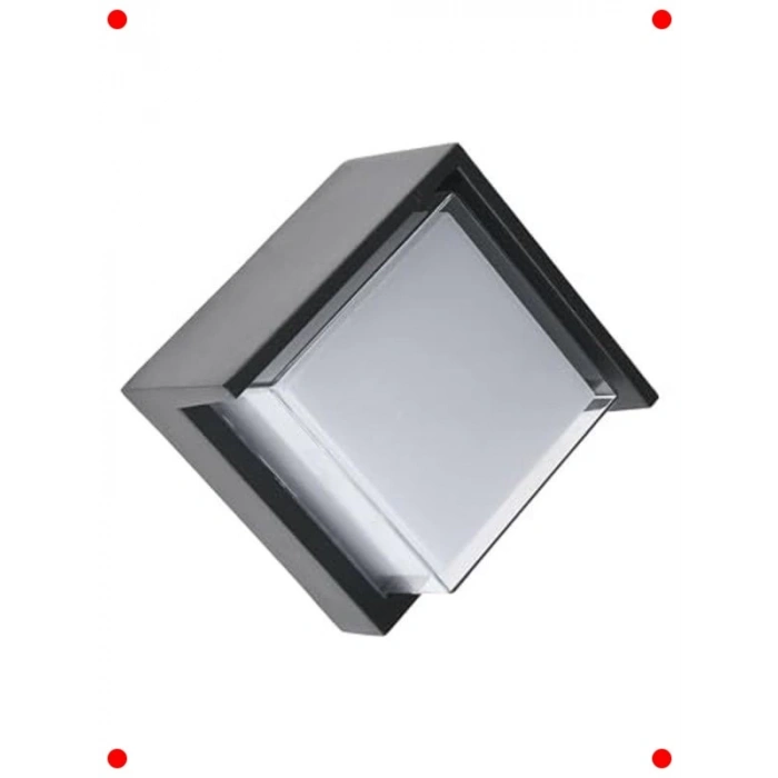 Modern Siyah İç/Dış Mekan LED Duvar Aplik (15W)