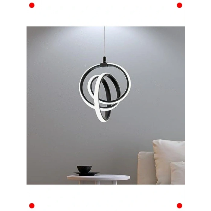 Modern Siyah  Sarkıt ize - Beyaz Işık - Ayarlanabilir