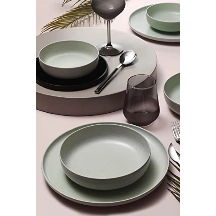 Moderna 18 Parça 6 Kişilik Yemek Takımı Yeşil
