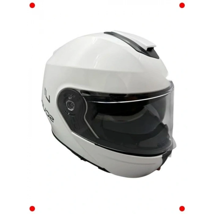 Modüler Çene Açılır Kask Güneş zörlü ECE 22.06 Beyaz M