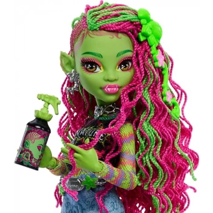 MONSTER HIGH™ VENUS MCTRAP™ Bebek Evcil hayvanı Chewlian ve aksesuarlarıyla Monster High Venus Mctrap bebek HRP81