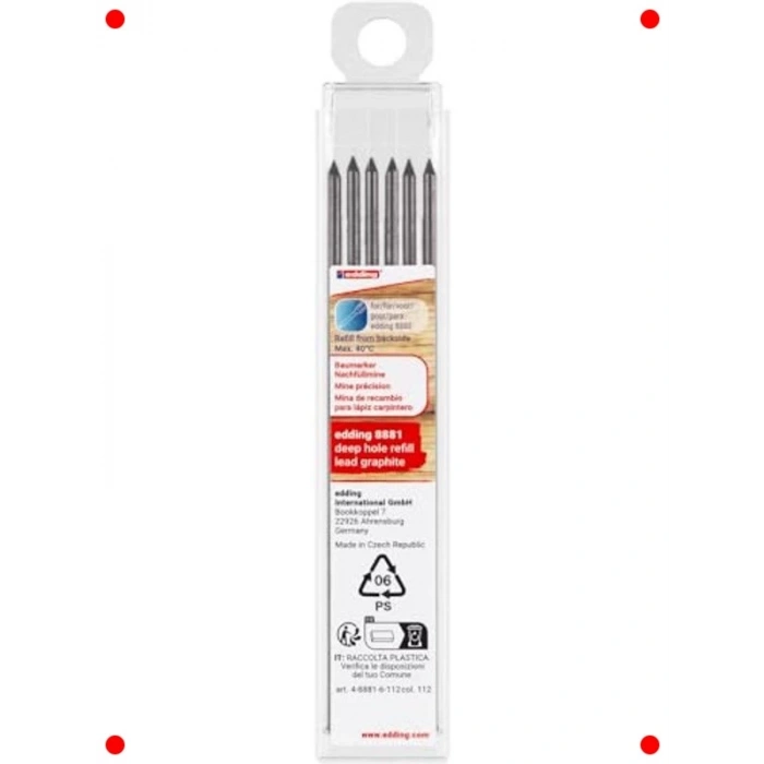 Montaj İşaretleme Kalemi Yedek Uç Seti - Grafit 6lı